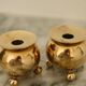 Pair of mid-century Swedish brass candle holders