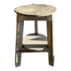 Vintage Rustic Wooden Side Table in Natural Wood Tones, Solid Wood, 1970s