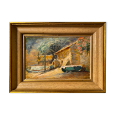 Painting by Aristide Armand HSP Marine near Nice Saint Tropez + frame
