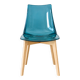 Set of 4 fantasy design chairs – brand: Cancio (wood & polycarbonate)