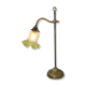 Yellow brass and opaline lamp