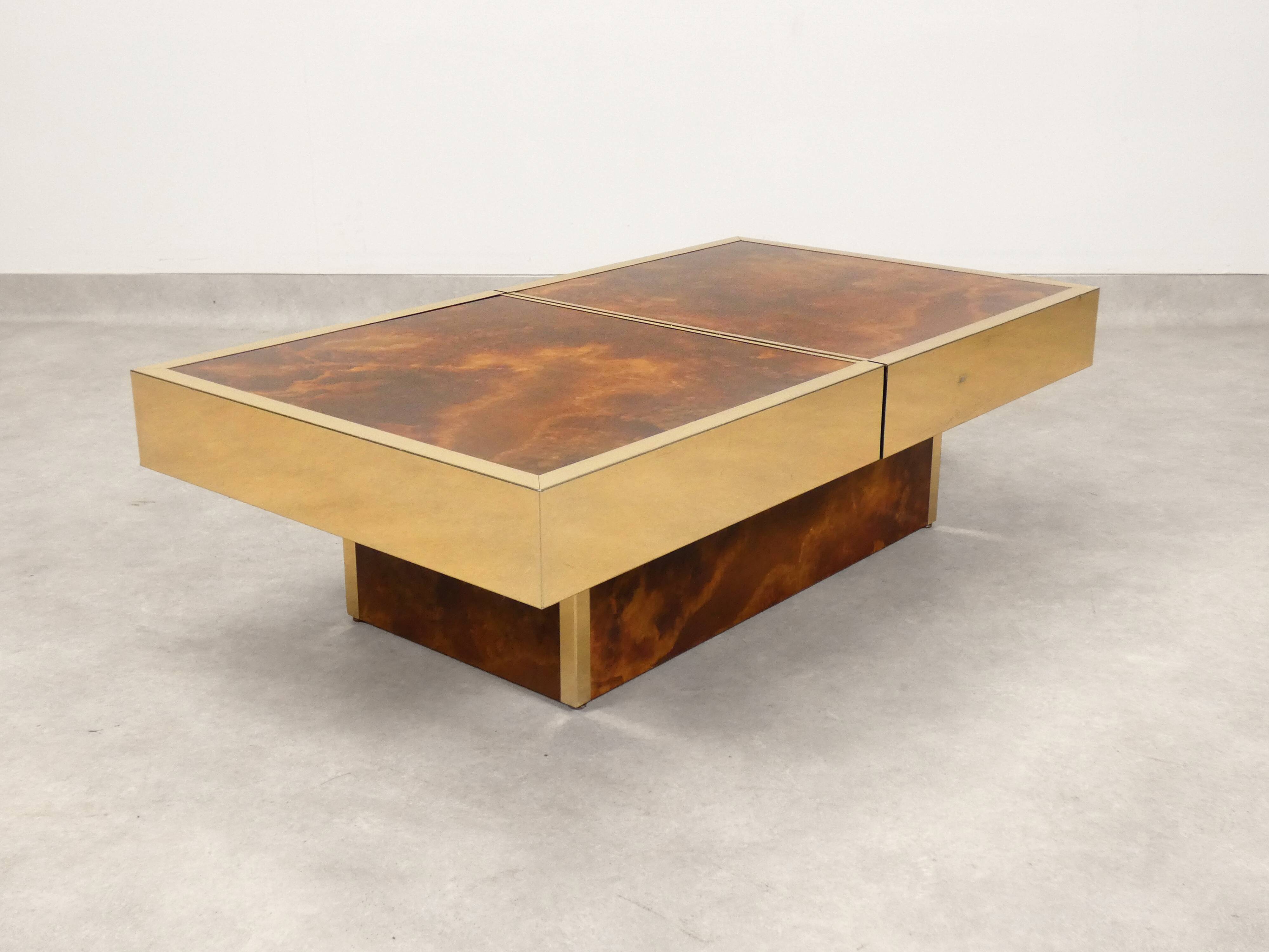 Cofee table with hidden bar by Maison Lancel