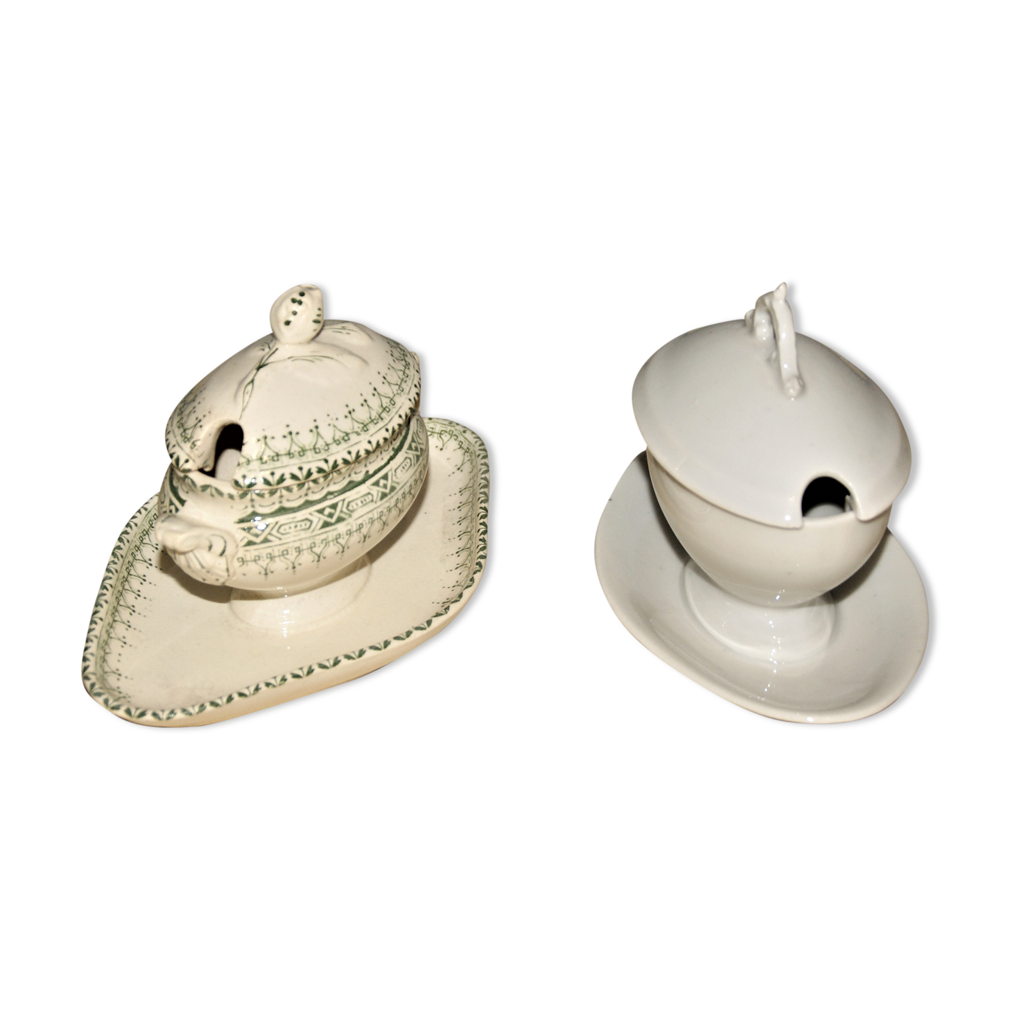 Two old mustard dishes