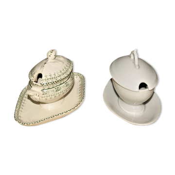 Two old mustard dishes