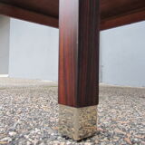 Scandinavian square coffee table in rosewood