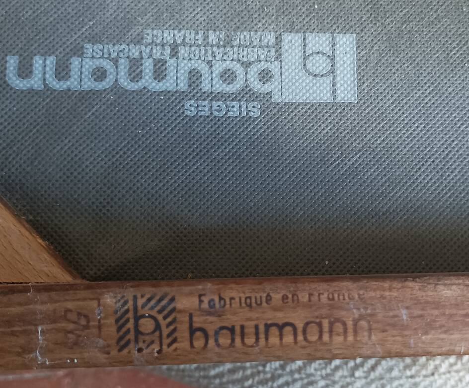 Set de 4 chaises baumann année 1970
