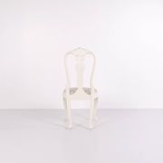 Set of six dining chairs - Neo Rococo style - white painted with decorative details - 1920s