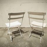 Paire de chaises de jardin anciennes