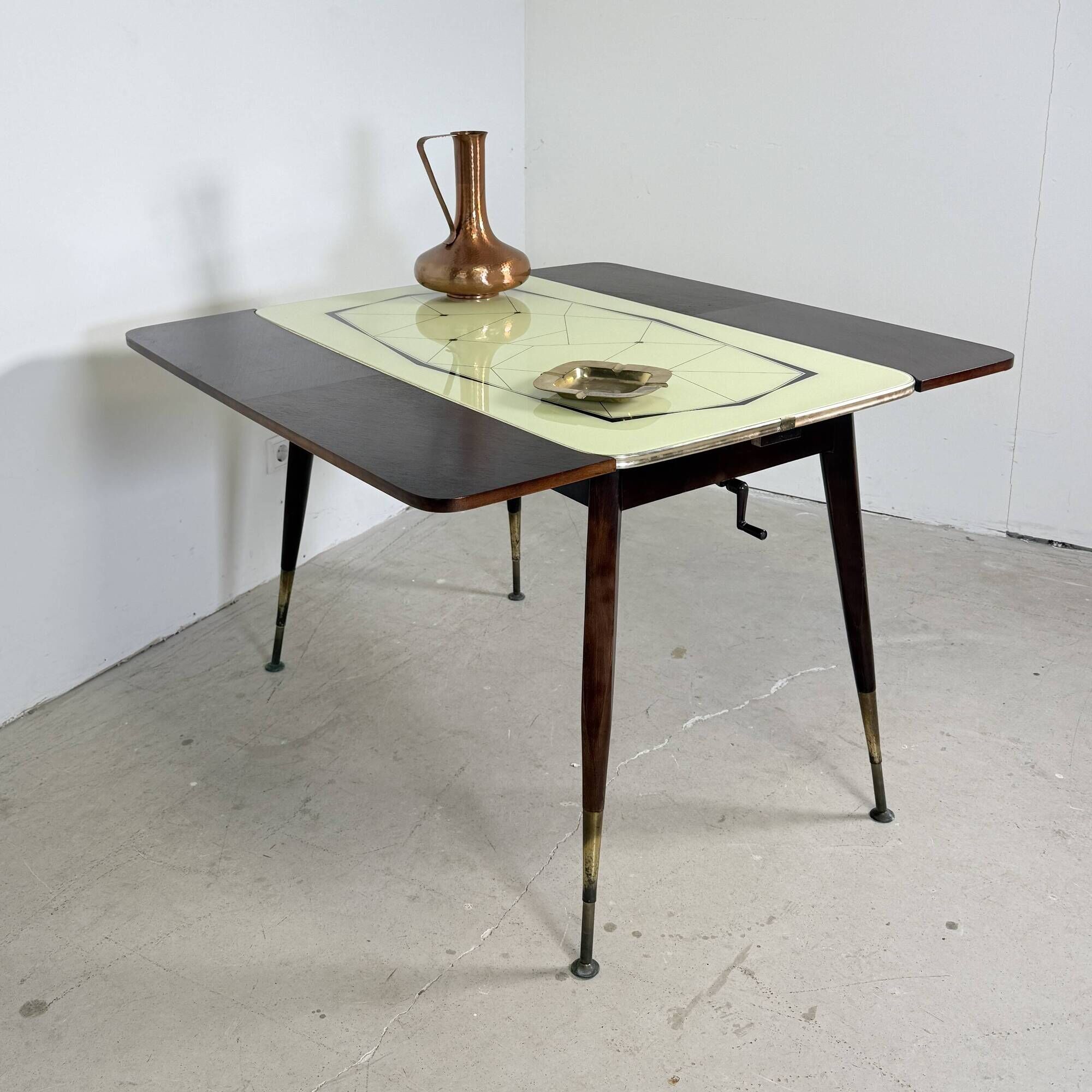 Mid-Century Height-Adjustable 'Kurbeltisch' Dining & Coffee Table – 1950s