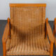 Pair of vintage wicker armchairs published by Uluv, 1960