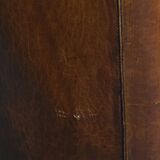 Cognac-Colored Sheepskin Leather Club Chair