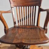 American oak office armchair
