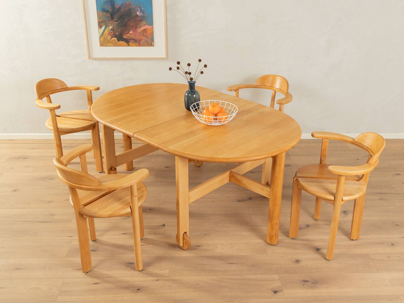 Vintage Dining Room Set, extendable Table and Chairs