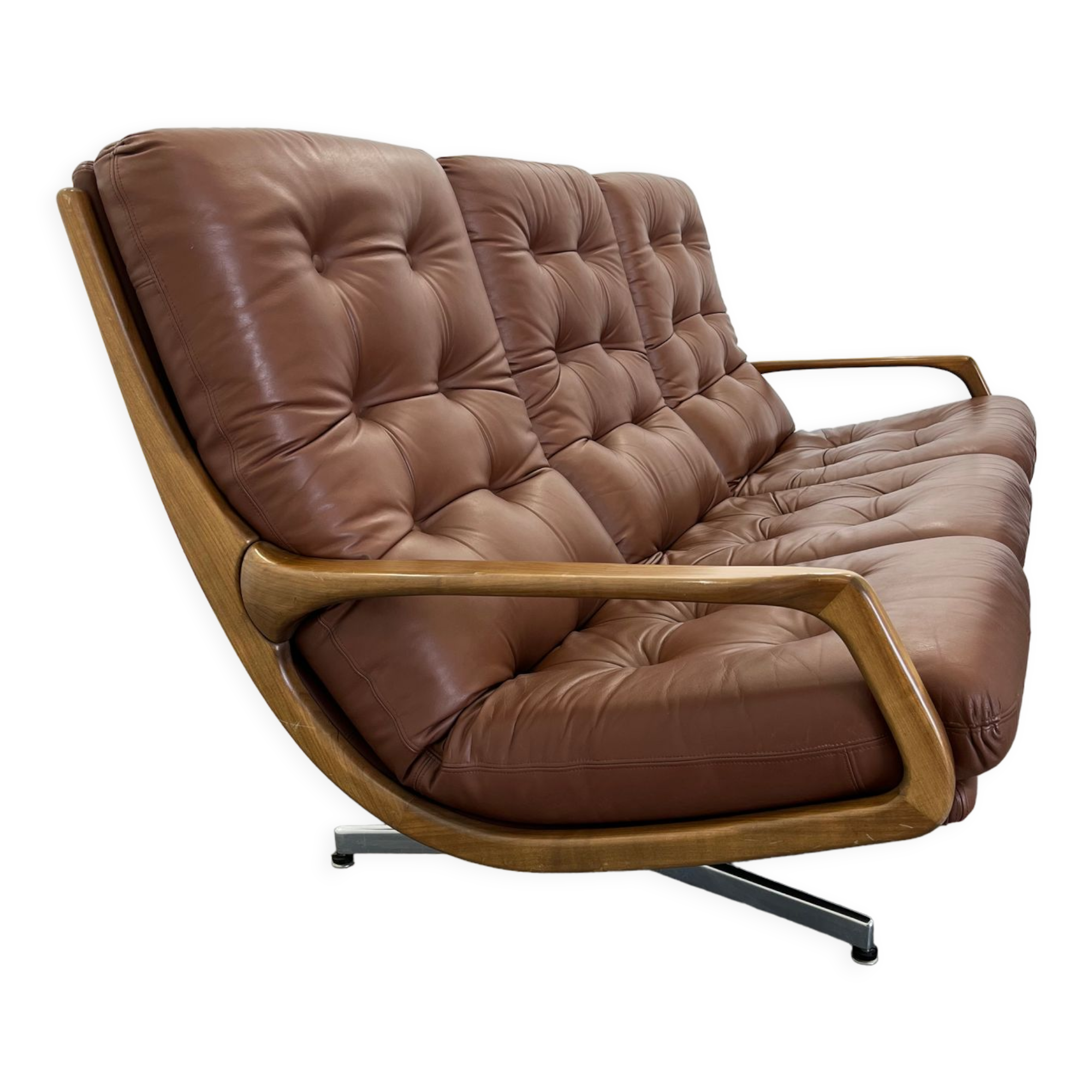 Vintage 3-seater sofa by Eugen Schmidt for Soloform, 1960 s