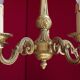 French 5 light quality bronze chandelier scroll acanthus leaf arms