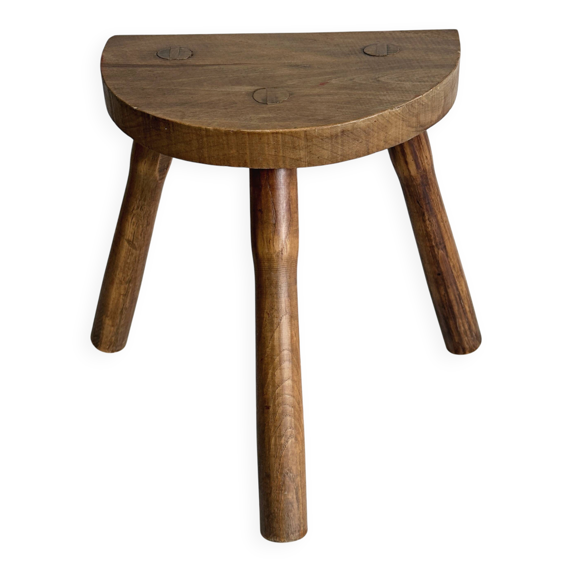 Tabouret tripode ancien en bois