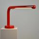 Red “Tube” Desk lamp designed by Anders Pehrson for Ateljé Lyktan, Sweden, 1970s