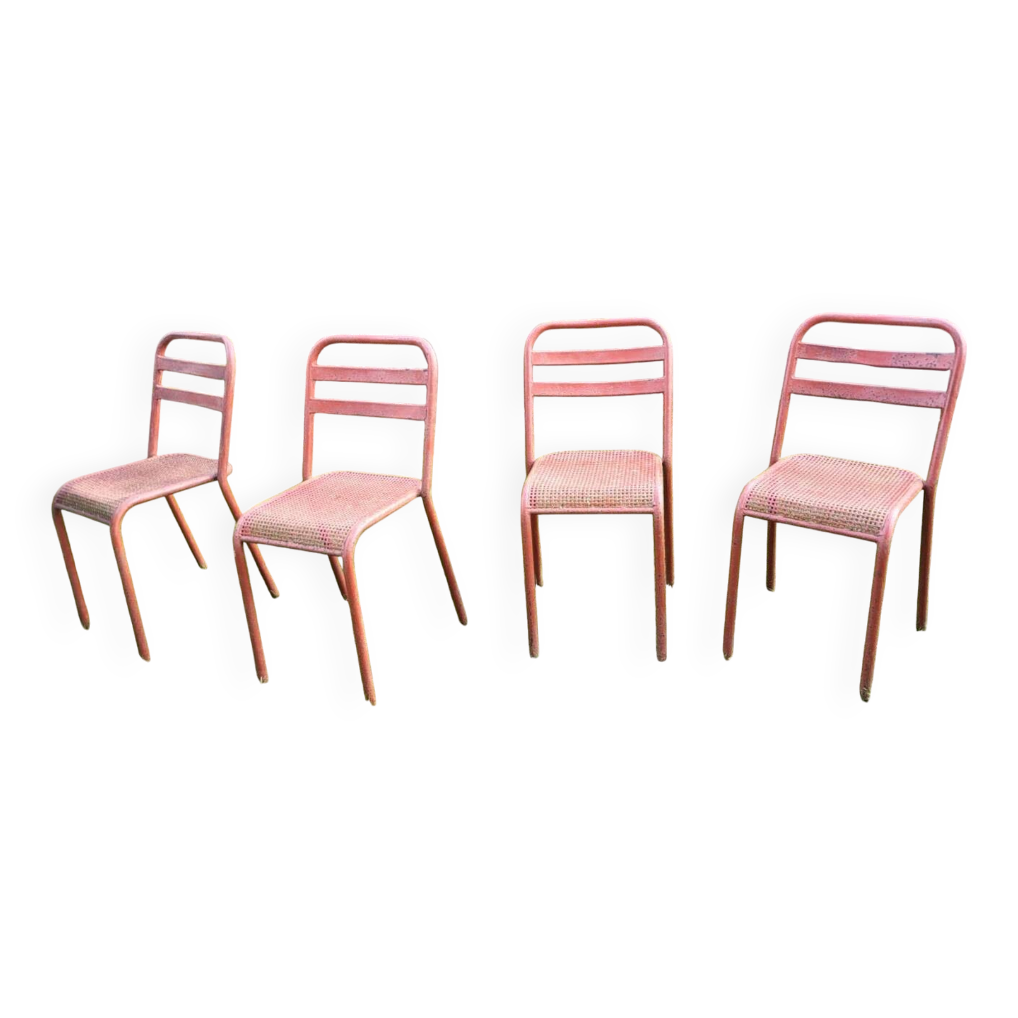 Set of 4 industrial style chairs