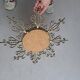 Vintage gold metal sun mirror
