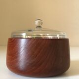 Teak spice pot and glass of the 60 years
