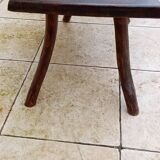Vintage Brutalist Elm Coffee Table