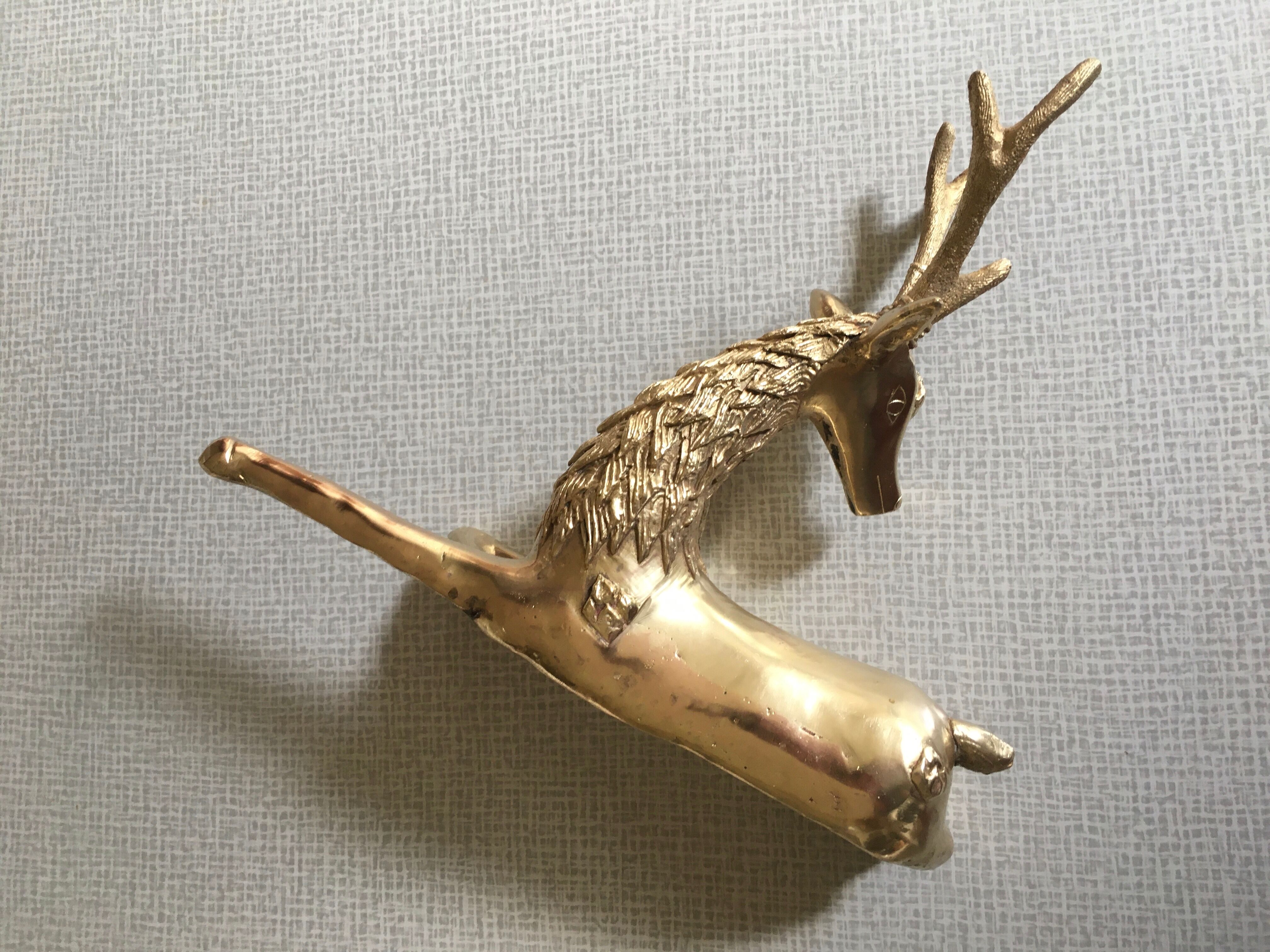 Vintage brass deer