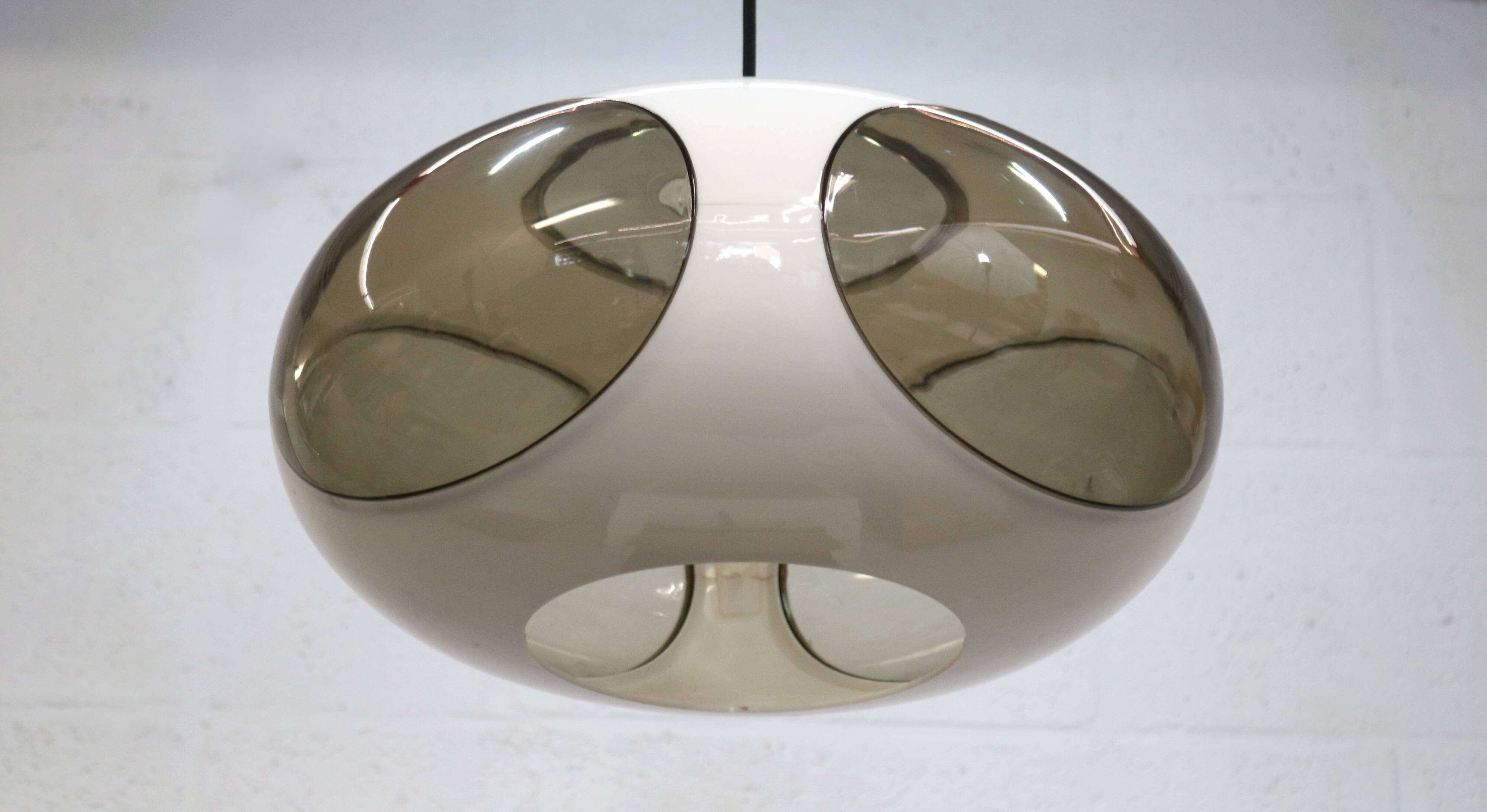 Lampe de plafond UFO à yeux de bug de l'ère spatiale *** Massive *** modèle blanc *** Belgique