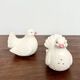 Ceramic salt and pepper set in white doves