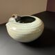 Sculptural ceramic vase – draped shape – vintage decorative piece