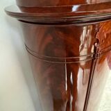 Somno “Column” or Cylindrical Cabinet, in flamed mahogany, Copenhagen, 1830-1840