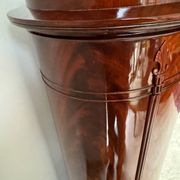 Somno “Column” or Cylindrical Cabinet, in flamed mahogany, Copenhagen, 1830-1840