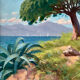 Oil on panel Cannes La Bocca 1909 signed Tom Evans