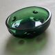Bol vintage en verre de Murano, vert émeraude, Vetrerie Empoli fabriqué en Italie