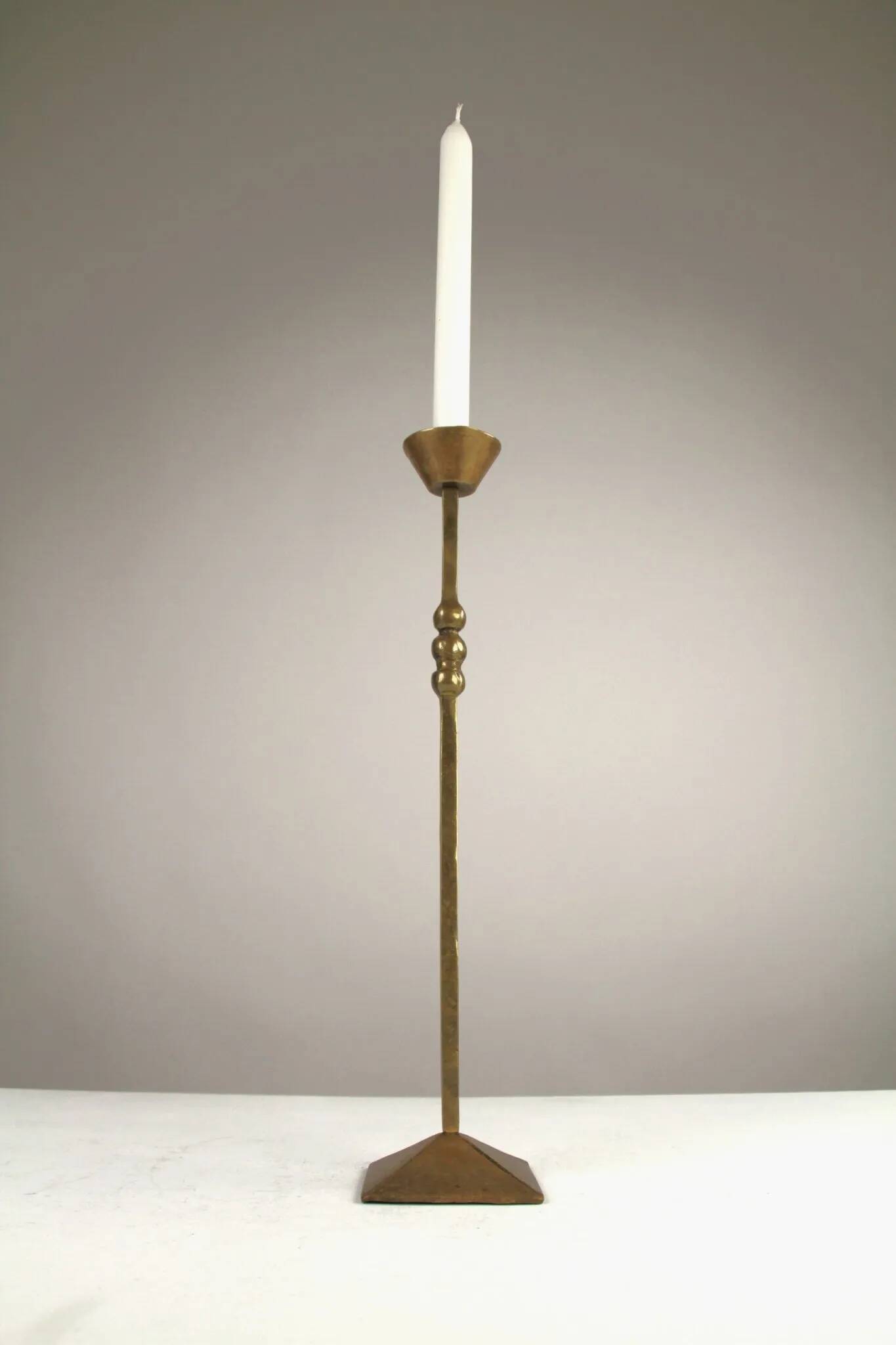 Brass Candlestick — Art Deco / Modernist Style, Belgium, circa 1920s–1940s