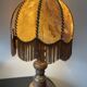 Vintage 80s wooden rustic lamp