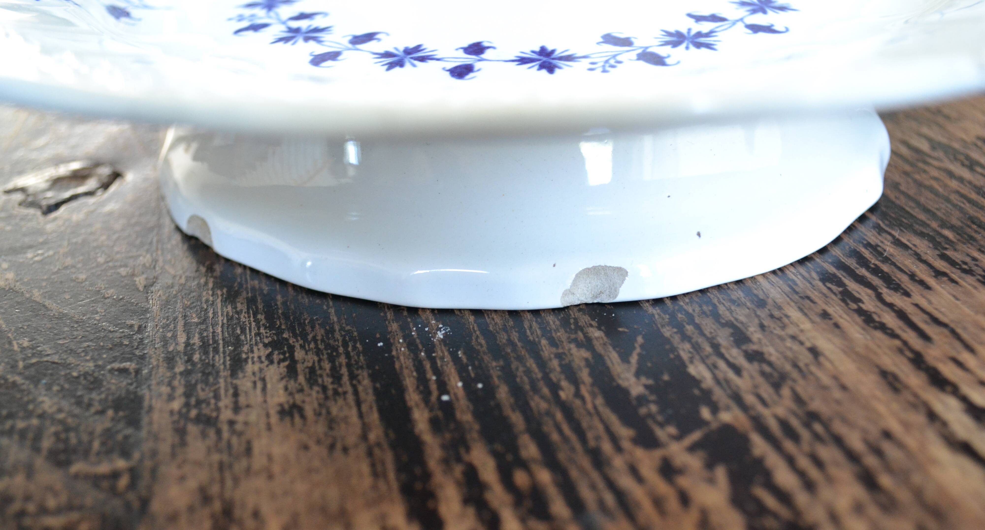 Low earthenware compotier Saint-Amand Nord Barbeau early twentieth century