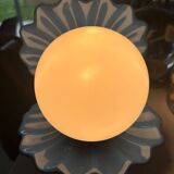 Vintage Opaline Globe Blue Ceramic Shell Lamp