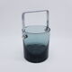 Bucket with ice cubes in vintage smoked glass