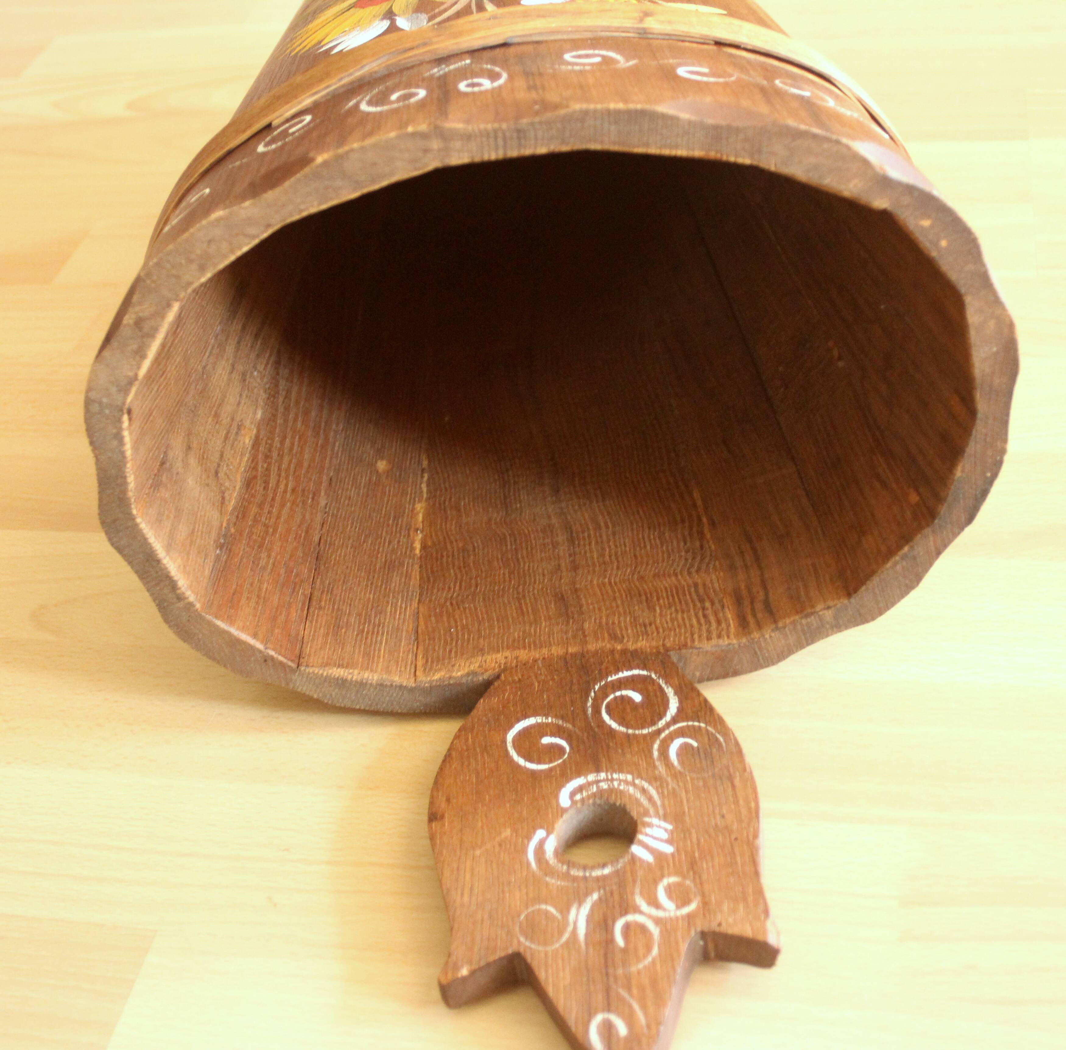 Handmade handpainted wooden umbrella stand - Vintage