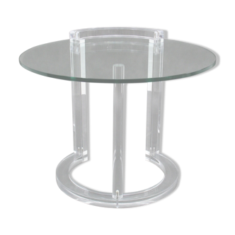 Italian Acrylic and Glass Coffee Table, 1980s