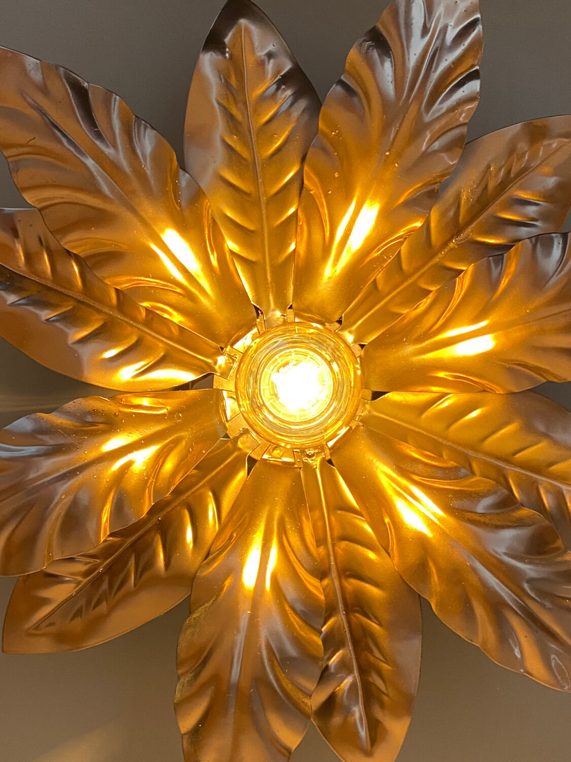 Vintage golden wall light