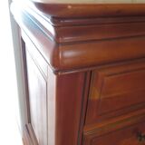 Cherrywood chest of drawers with ogee – 4 drawers – 80s – Louis Philippe style