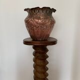 Old copper pot holder