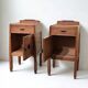 Pair of Amsterdamse School nightstands by J.J. Zijfers