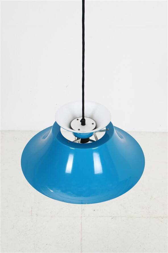 Blue Fog & Mørup / Erik Balslev pendant lamp / Mid-century Danish modern design / 1970s