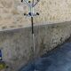 Standing coat rack in metal chrome 1950