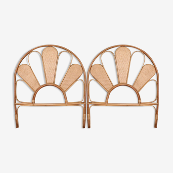 Pair of headboard Rattan and Cannage