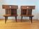 Pair of Art Deco bedside tables with flame veining, 1930s.