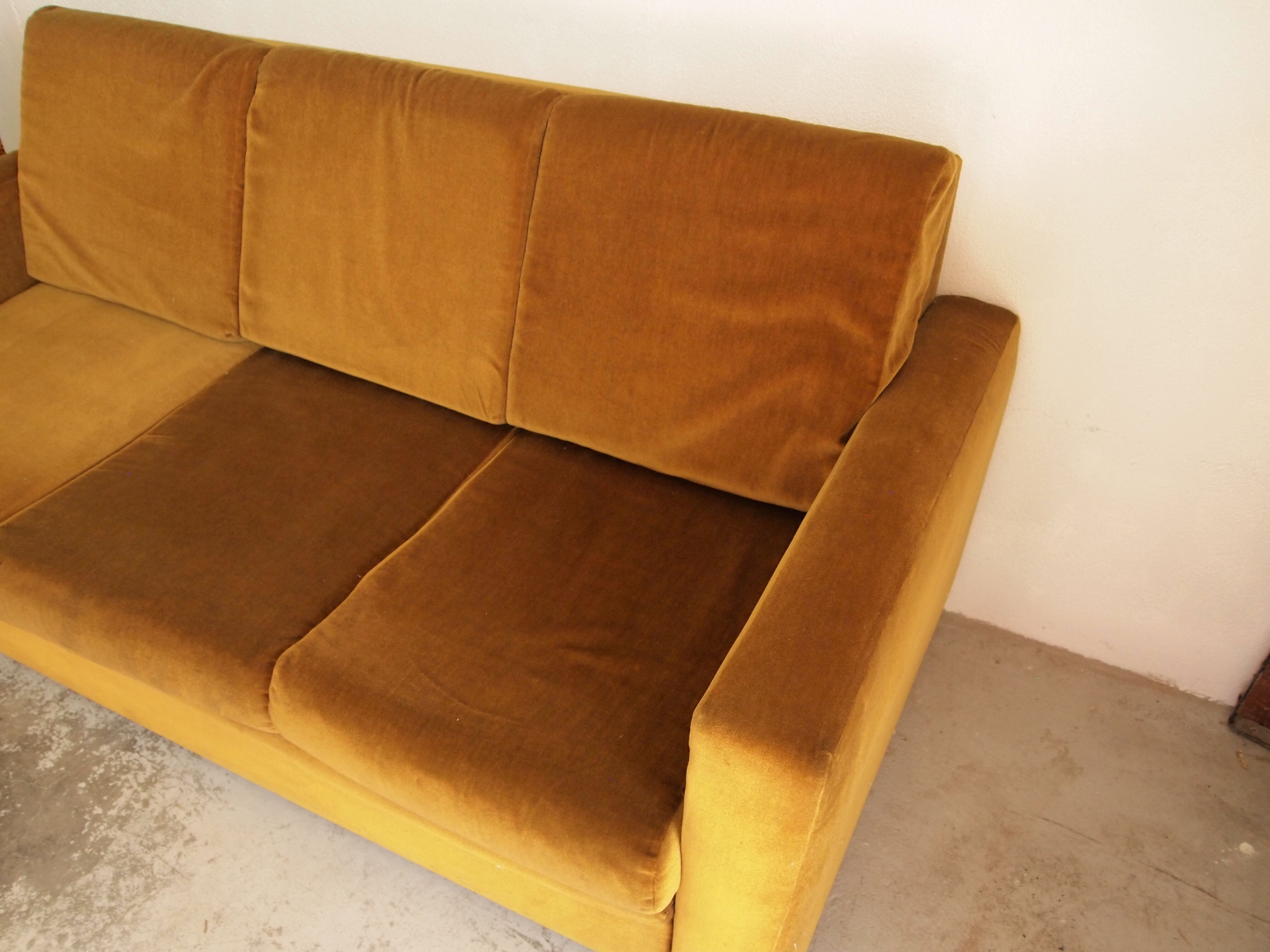 Convertible velvet sofa