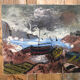 Oil painting on canvas THE TORMENT 1982 Vintage #A216